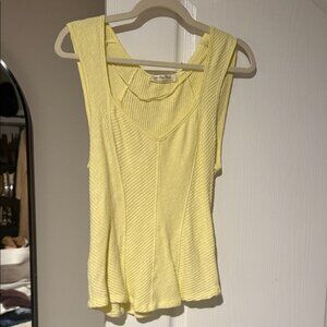Free People Yellow Sleeveless Top